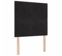 vidaXL Cama con Cabecero Alto Diseño de Terciopelo Marco de Listones Ajustable Muebles Elegantes Modernos Cabecero Capitón Negro Solo para Interior Estilosa Cómoda