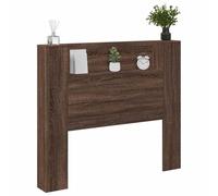vidaXL Cabecero con Estante Roble Marrón 120 x 16,5 x 103,5 cm, Armonía en la Cama: Cabezal Moderno, solución de Almacenamiento Elegante, iluminación Ambiental LED, Muebles funcionales para la Vida u
