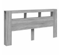 vidaXL Cabecero LED Madera ingeniería Gris Sonoma 200x18,5x103,5 cm