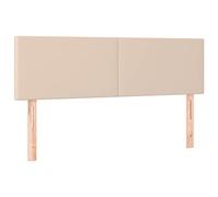 Cabecero Con Led Cuero Sintético Color Capuchino 144x5x78/88 Cm Vidaxl