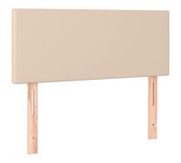 vidaXL Cabecero con LED Cabecero de Cama Cabezal Tapizado para Cama Individual Mueble Dormitorio Cuero Sintético Color Capuchino 90x5x78/88 cm