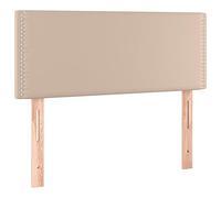 vidaXL Cabecero con LED Cabecero de Cama Cabezal Tapizado para Cama Individual Mueble Dormitorio Cuero Sintético Color Capuchino 80x5x78/88 cm