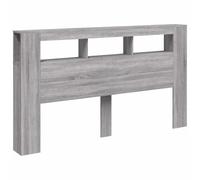 Cabecero Led Madera Ingeniería Gris Sonoma 180x18,5x103,5 Cm Vidaxl