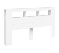 Cabecero Con Led Madera De Ingeniería Blanco 180x18,5x103,5 Cm Vidaxl