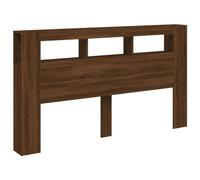 Cabecero Led Madera Ingeniería Marrón Roble 180x18,5x103,5 Cm Vidaxl