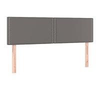 Vidaxl cabecero con led cuero sintético negro 144x5x78/88 cm