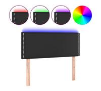 Vidaxl cabecero con led cuero sintético negro 90x5x78/88 cm