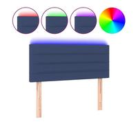 Vidaxl cabecero con led de tela azul 100x5x78/88 cm