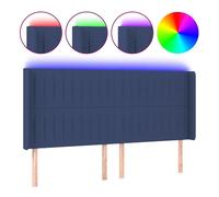 Vidaxl cabecero con led de tela azul 183x16x118/128 cm
