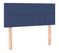 vidaXL Cabecero con LED de Tela Azul 90x5x78/88 cm