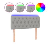 Vidaxl cabecero con led de tela gris claro 90x7x78/88 cm