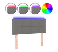 Vidaxl cabecero con led de tela gris oscuro 90x5x78/88 cm