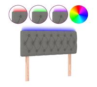 Vidaxl cabecero con led de tela gris oscuro 90x7x78/88 cm