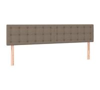 vidaXL Cabecero con LED de Tela Gris Taupe 180x5x78/88 cm