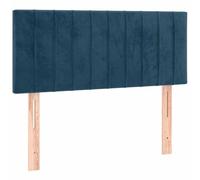 vidaXL Cabecero con Luces LED Cabecero de Cama Cabezal Tapizado para Cama Individual Mueble Dormitorio Interior Terciopelo Azul 100x5x78/88 cm