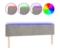 Vidaxl cabecero con led de terciopelo gris claro 160x5x78/88 cm
