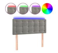 Vidaxl cabecero con led de terciopelo gris claro 90x5x78/88 cm