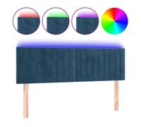 vidaXL Cabecero con LED de Terciopelo marrón Oscuro 144x5x78/88 cm