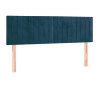 vidaXL Cabecero con LED Cabecero de Cama Cabezal Tapizado para Cama de Matrimonio Mueble Dormitorio Interior Terciopelo Marrón Oscuro 144x5x78/88 cm