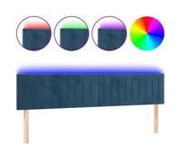 vidaXL Cabecero con LED Cabecero de Cama Cabezal Tapizado para Cama de Matrimonio Mueble Dormitorio de Terciopelo Marrón Oscuro 160x5x78/88 cm