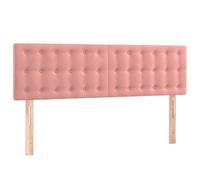 Vidaxl cabecero con led de terciopelo rosa 144x5x78/88 cm