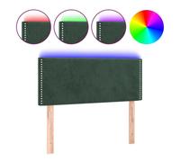 Vidaxl cabecero con led de terciopelo verde oscuro 100x5x78/88 cm