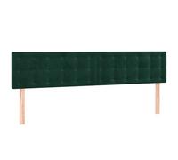 vidaXL Cabecero con LED de Terciopelo Verde Oscuro 180x5x78/88 cm
