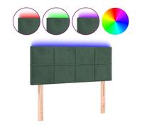 Vidaxl cabecero con led de terciopelo verde oscuro 80x5x78/88 cm
