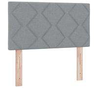 vidaXL Cabecera LED Diseño de Diamantes Gris Claro 80 cm Tela Tapizada Confort Carga USB para Dormitorio Y Habitación de Invitados Accesorio de Cama Moderno 80cm Estructura Contemporánea
