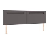 vidaXL Cabezal Diseño Sencillo Gris 180 cm Cuero Sintético