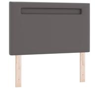 vidaXL Cabecero capitoné gris contemporáneo con altura ajustable e iluminación LED para dormitorios Acabado suave Muebles decorativos modernos para adultos Fácil instalación Decoración de hogar dormit