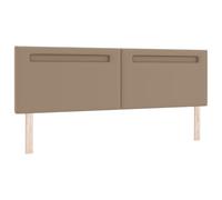 vidaXL Cabecero Minimalista Cappuccino Altura Ajustable con Luces LED Diseño de Madera Natural para Decoración de Dormitorio Muebles Cuarto de Huéspedes