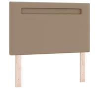 vidaXL cabecero Ajustable Cappuccino con Luces LED, diseño Moderno montado en la Pared para Camas de Adultos, Muebles de Dormitorio de Madera Natural, Accesorios Elegantes para el cabecero