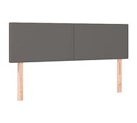 vidaXL Cabecero con Luces LED Cabecero de Cama Cabezal Tapizado para Cama de Matrimonio Mueble Dormitorio Interior Cuero Sintético Negro 144x5x78/88 cm