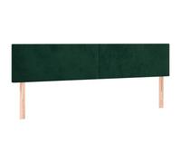 vidaXL Cabecero con Luces LED Cabecero de Cama Cabezal Tapizado para Cama de Matrimonio Mueble Dormitorio Interior Terciopelo Verde Oscuro 180x5x78/88 cm