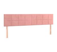 vidaXL Cabecero con Luces LED Cabecero de Cama Cabezal Tapizado para Cama de Matrimonio Mueble Dormitorio Interior Terciopelo Rosa 180x5x78/88 cm