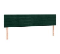 vidaXL Cabecero con Luces LED Cabecero de Cama Cabezal Tapizado para Cama de Matrimonio Mueble Dormitorio Interior Terciopelo Verde Oscuro 180x5x78/88 cm