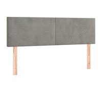 Vidaxl cabecero con led de terciopelo gris claro 144x5x78/88 cm