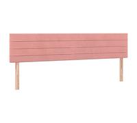vidaXL Cabecero con Luces LED Cabecero de Cama Cabezal Tapizado para Cama de Matrimonio Mueble Dormitorio Interior Terciopelo Rosa 160x5x78/88 cm