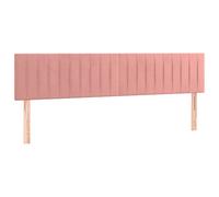 vidaXL Cabecero con Luces LED Cabecero de Cama Cabezal Tapizado para Cama de Matrimonio Mueble Dormitorio Interior Terciopelo Rosa 180x5x78/88 cm