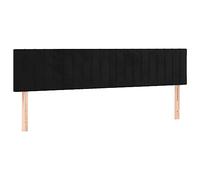 Vidaxl cabecero con led de terciopelo negro 180x5x78/88 cm