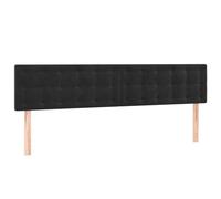 vidaXL Cabecero con Luces LED Cabecero de Cama Cabezal Tapizado para Cama de Matrimonio Mueble Dormitorio de Terciopelo Negro 180x5x78/88 cm