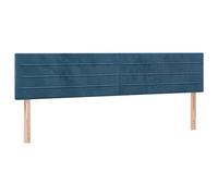 vidaXL Cabecero con Luces LED Cabecero de Cama Cabezal Tapizado para Cama de Matrimonio Mueble Dormitorio Interior Terciopelo Azul Oscuro 180x5x78/88 cm