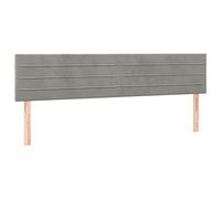 Cabecero Con Led De Terciopelo Gris Claro 180x5x78/88 Cm Vidaxl