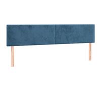 vidaXL Cabecero con Luces LED Cabecero de Cama Cabezal Tapizado para Cama de Matrimonio Mueble Dormitorio Interior Terciopelo Azul Oscuro 180x5x78/88 cm
