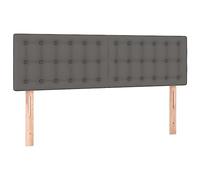 vidaXL Cabecero con Luces LED Cabecero de Cama Cabezal Tapizado para Cama de Matrimonio Mueble Dormitorio Cuero Sintético Negro 144x5x78/88 cm