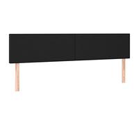 vidaXL Cabecero con Luces LED Cabecero de Cama Cabezal Tapizado para Cama de Matrimonio Mueble Dormitorio Interior Cuero Sintético Negro 160x5x78/88 cm