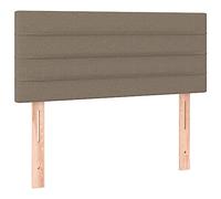 vidaXL Cabecero con Luces LED Cabecero de Cama Cabezal Tapizado para Cama Individual Mueble Dormitorio Interior Tela Gris Taupe 90x5x78/88 cm