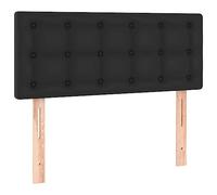 Cabecero con LED cuero sintético negro 90x5x78/88 cm