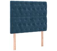 Cabecero Con Luces Led Terciopelo Azul Oscuro 100x7x118/128 Cm Vidaxl